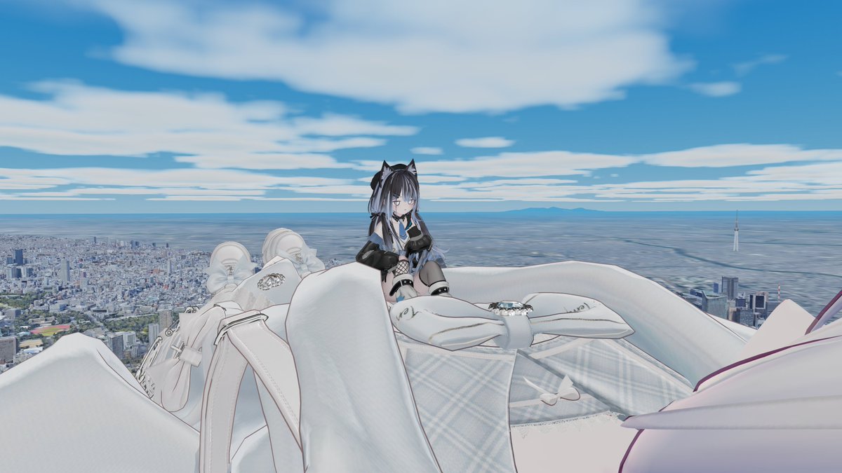 you_lan233's tweet photo. 小P酱的持续巨大化（1）
变慢点啊，我还没玩够呢！
#giantess #sizevrchat #sizetwitter https://t.co/kd48ONRVa1