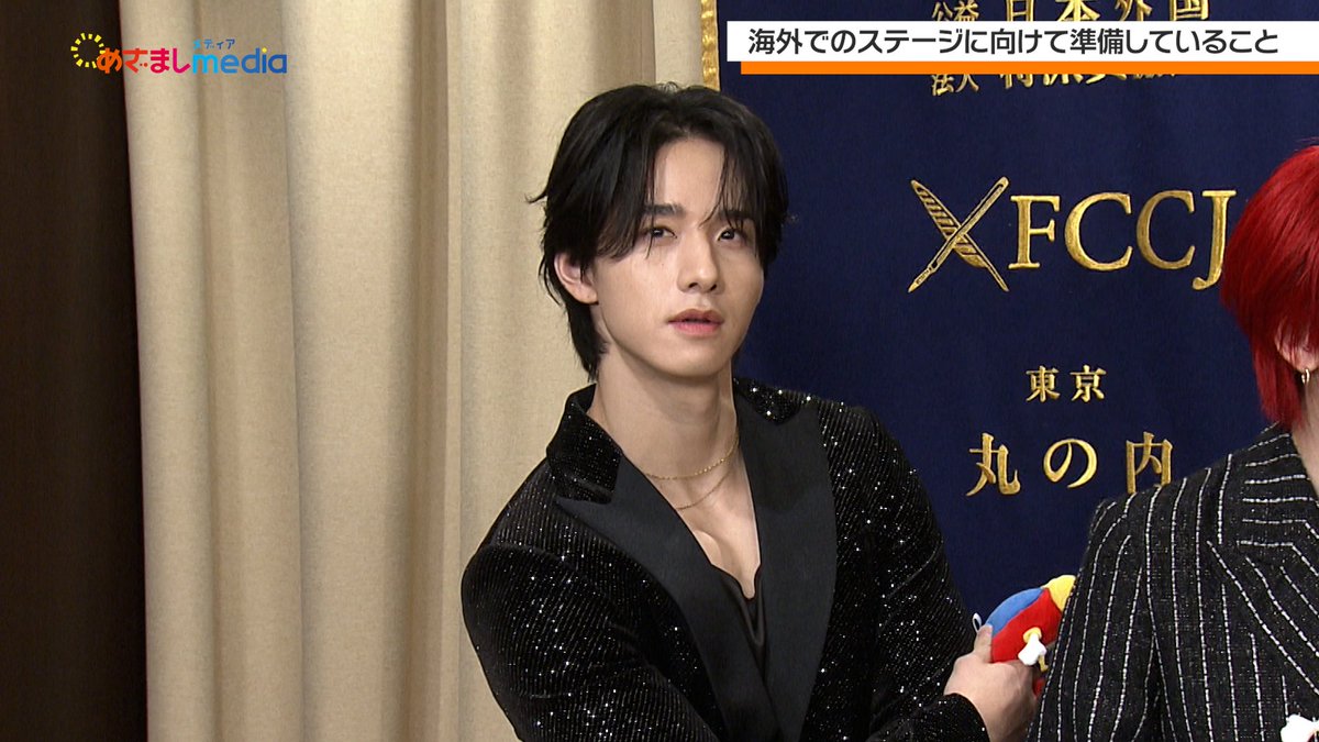 mezamashimedia's tweet photo. JO1の河野純喜さんが「やる気！元気！純喜！」をバイリンガル披露！

＼＼動画はこちら／／
https://t.co/4r4lBqNSMm

さらに、全米デビュー&amp;北米ツアーで荷物が不安な白岩瑠姫さんに川尻連さんがパッキング術を伝授！

めざましテレビインタビュー完全版をお届けします。

@official_jo1 https://t.co/BLmW0kwqyj