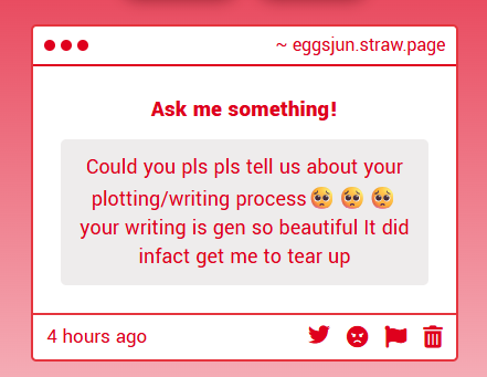 Cr8tveP's tweet photo. This semester I'm taking a class which is basically How to Write a Thesis 101 and it's made me realise just how similar writing academically is to writing fiction. https://t.co/i0gbgMPWGr