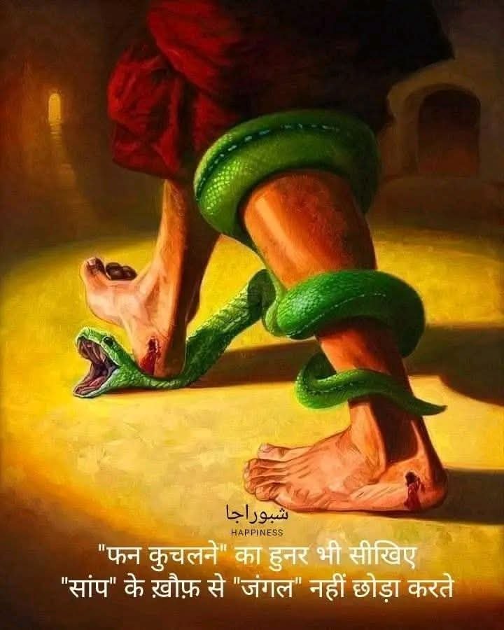 Prabhas733's tweet photo. फ़न कुचलने का हुनर भी सीखिए,

साँप के ख़ौफ़ से जंगल नहीं छोड़ा करते। https://t.co/U2Hp71qwnv