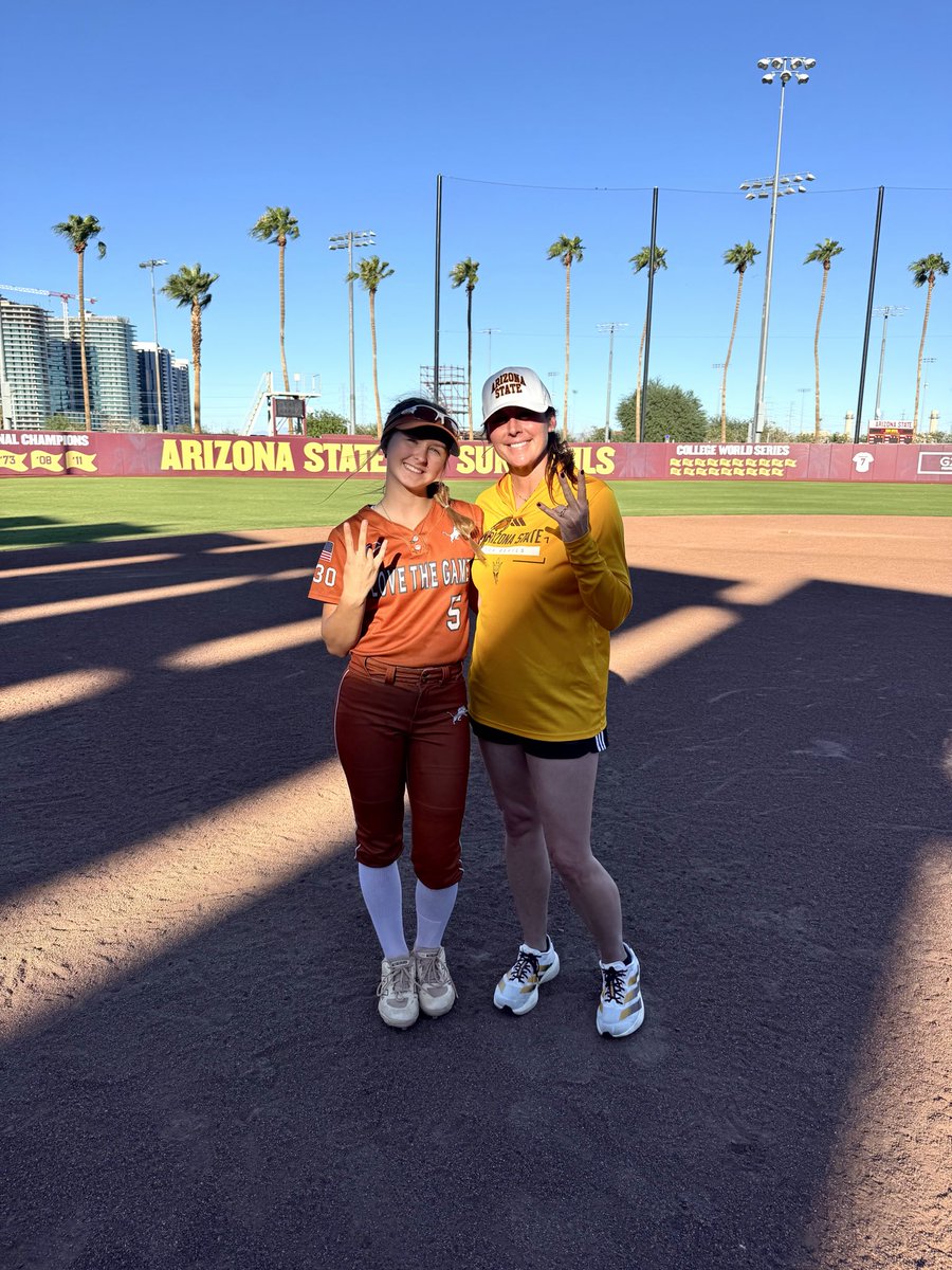 KCunningham2030's tweet photo. Such a great day at ASU! 🔱❤️💛

I had the opportunity to attend the ASU Prospect Camp today and loved getting to be on campus, work with the coaches, and experience the energy of the program. I’m so grateful for every opportunity I get to learn, compete, and grow as a player.

Today wasn’t my best day on the field. I gave it 100%, but I know I didn’t perform the way I’m capable of — I also know that one day doesn’t define me as a player/athlete. I’m proud that I kept competing, stayed confident, and made the most of every opportunity I was given.

Days like today just make me want to work harder. There is always something to learn, something to improve, and another level to reach.

Thank you to the ASU coaches @coachcbartlett @Coach_JBloomer @hailey_decker_ and coach Roberts as well as players, for an amazing camp and for taking the time to work with us. I loved my experience and left even more excited and motivated to keep working.

Can’t wait for the opportunity to come back! 🔱🥎

Kylee Cunningham | 2030
C/IF | LTG Henderson/Buck 2030

#ForksUp #ASUSoftball #ClassOf2030 #SoftballRecruiting #LTGSoftball
