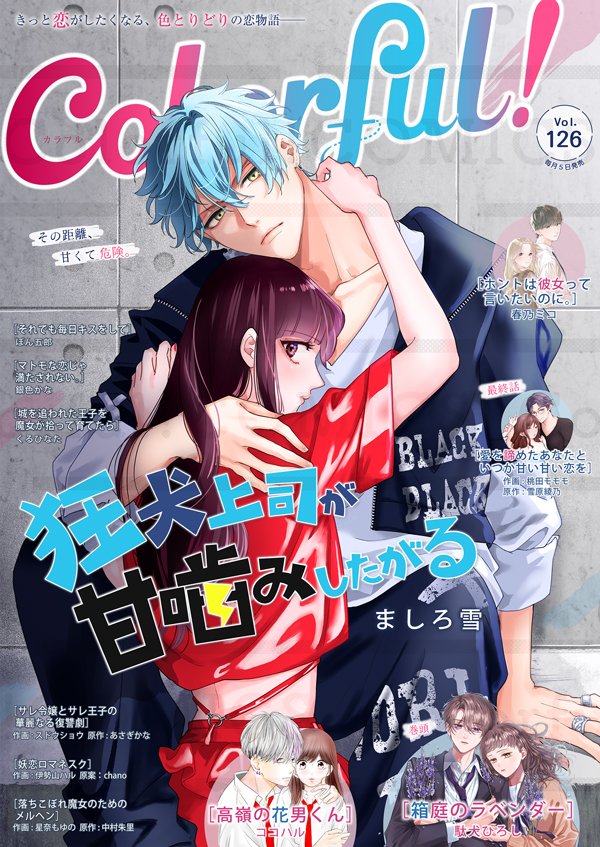Colorful_comic's tweet photo. 🌈『#Colorful!』vol.126 本日配信🌈

🍭表紙
『狂犬上司が甘噛みしたがる』#ましろ雪

🍭巻頭
『箱庭のラベンダー』#駄犬ひろし

⋱ 最終話🌙 ⋰
『愛を諦めたあなたといつか甘い甘い恋を』#桃田モモモ #雪原綾乃

『Colorful!』最新号、
本日より配信スタート💘ˎˊ˗
▷ https://t.co/U4rdKJGEQW https://t.co/0eCOf7TNNe