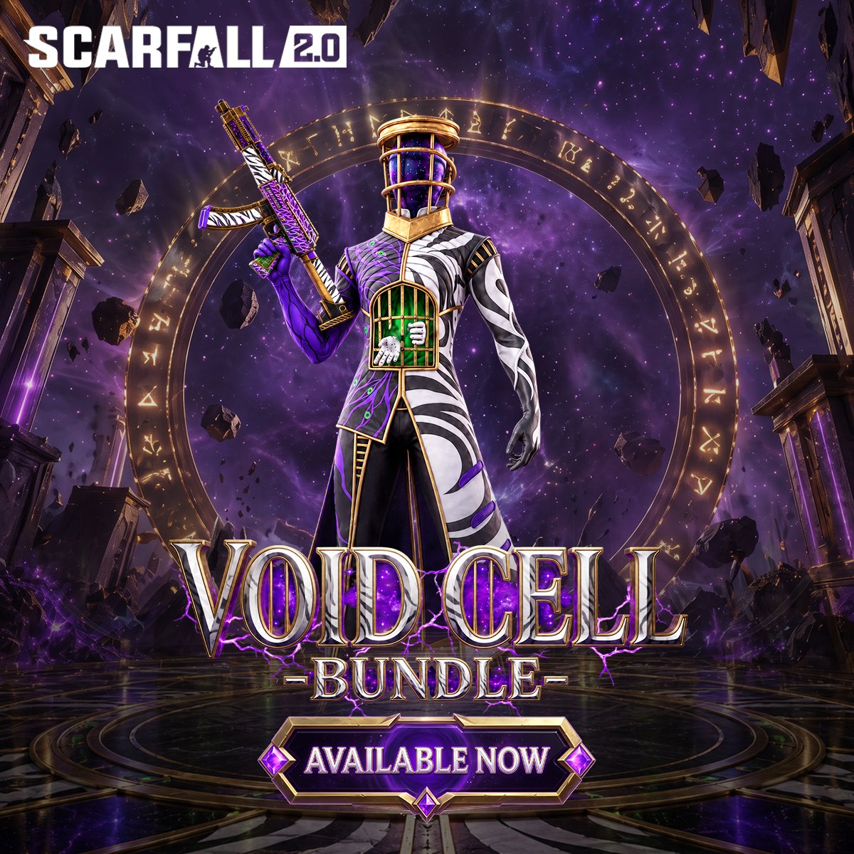 scarfall_2's tweet photo. VOID CELL BUNDLE is NOW AVAILABLE! โก
Born from the unknown. Powered by dark energy.
Step into the void with a striking cosmic look made to stand apart on the battlefield.
๐ฎ Available now in-game!
#ScarFall2 #SF2 #VoidCell https://t.co/1OMTWiMMEI