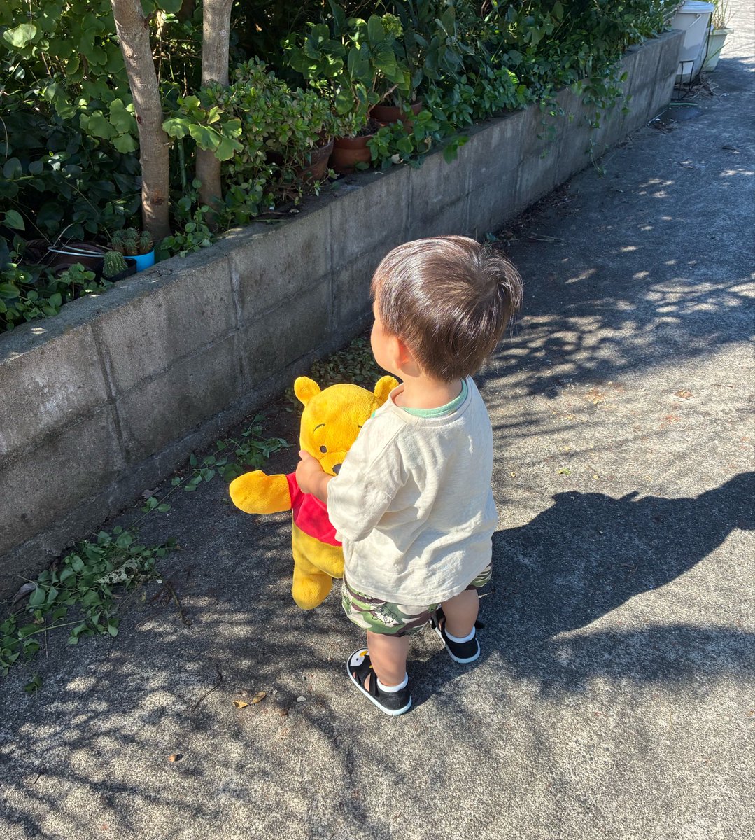 Lime95455353's tweet photo. 勇者１歳児BOYの冒険
本日の装備:くまのプーさん
効果:MP(メンタルポイント)の回復、装備品を失うと何も出来なくなる😂
彼は果たしてジエメイのライブに辿り着けるのか？ https://t.co/l0RprcHQFK