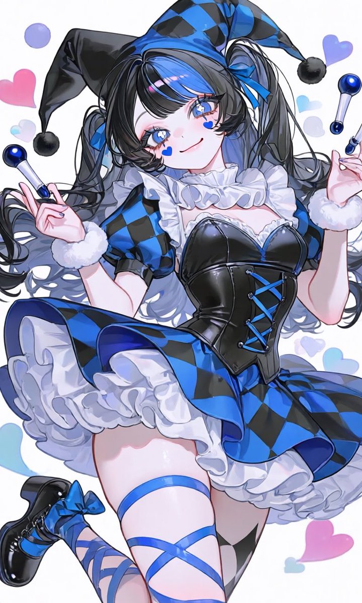 miuc_q's tweet photo. 🎪プロンプト配布🎪

プリティダークピエロちゃんコーデです💘
♡♡♡の部分に好きな色いれてね
引用RTでみせてください😙 https://t.co/BjjiUjAzT1