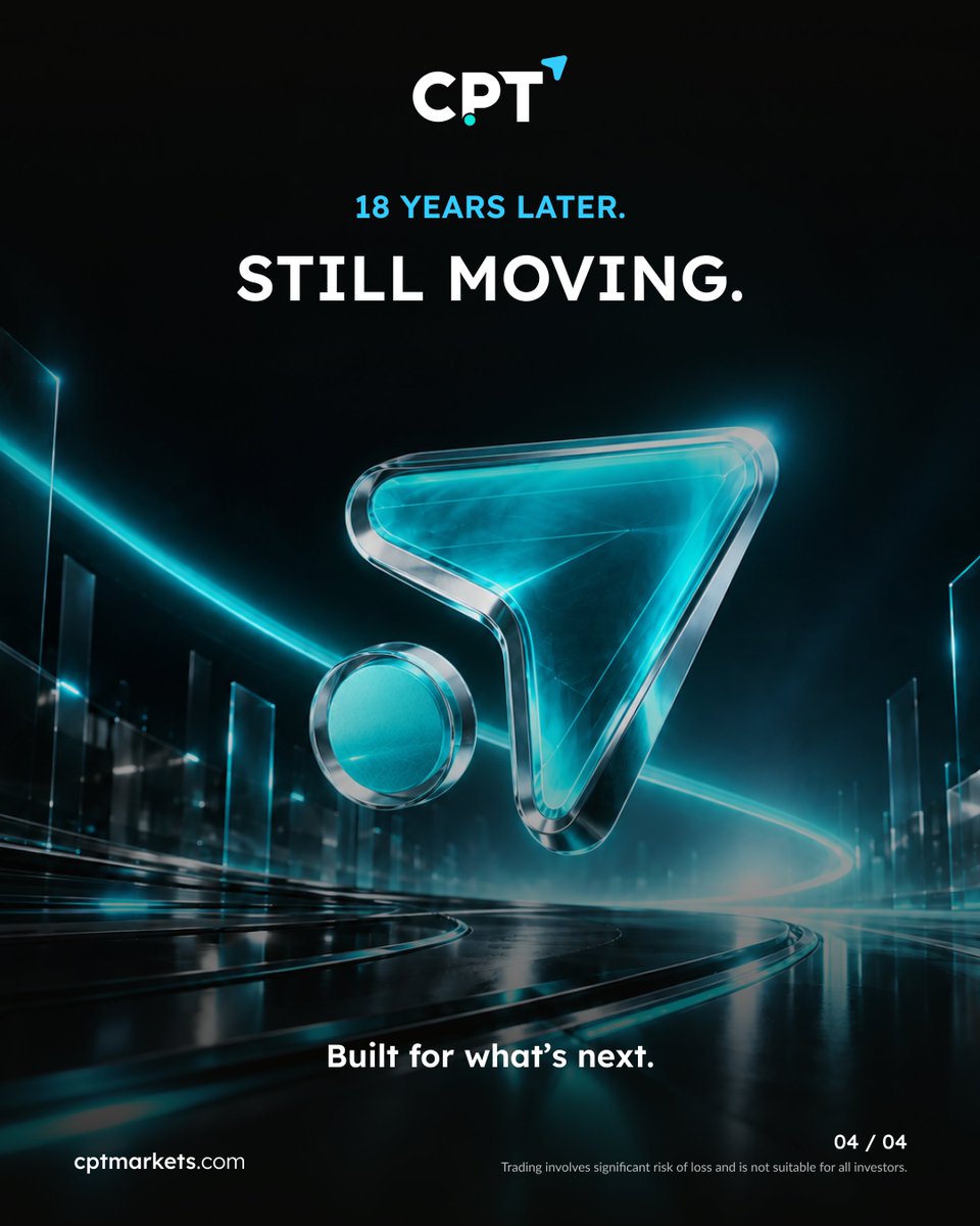 CPTMarkets_Intl's tweet photo. 2008 → 2026. Markets changed. So did we.

New technology. New platforms. New ways to access global markets.

18 years and more than 1 million clients later, we’re still moving.

On to what’s next. 🌍

#CPTMarkets #18Years #GlobalMarkets https://t.co/c25gppX9SB