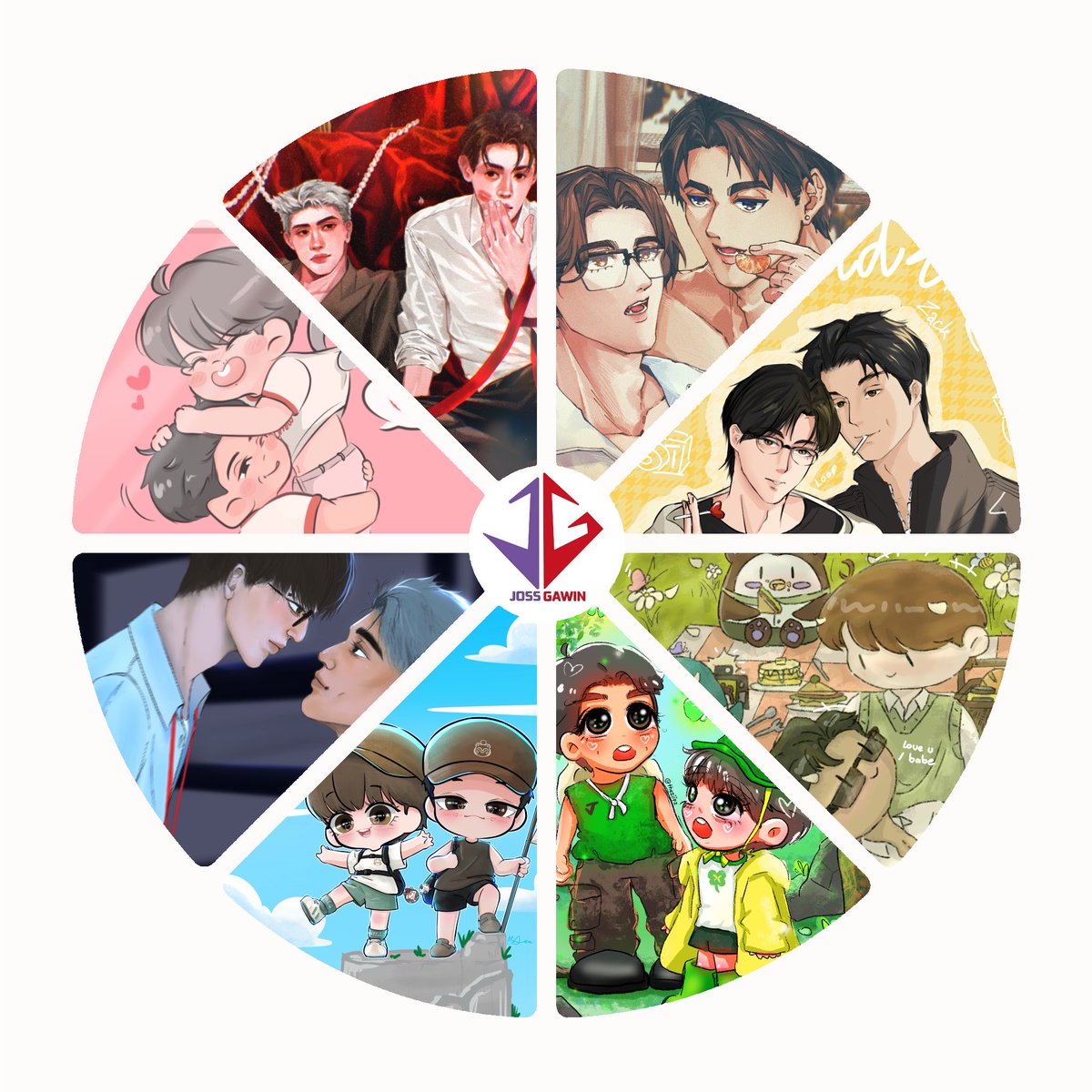 Rakkung__ii's tweet photo. ขอบคุณนักวาดทุกคนที่เข้าร่วมกิจกรรมวงล้อสีนะคะ 💕 ขอบคุณนักวาดทุกคนที่ทำให้ศิลปะงอกเงยในด้อมของเรา

Thank you for joining our Color Wheel activity! 🎨
May our little fandom continue to grow, bloom, and flourish through art. 🌸✨

#JossGawin #JossGawinFanart https://t.co/W0FhUpkSpH