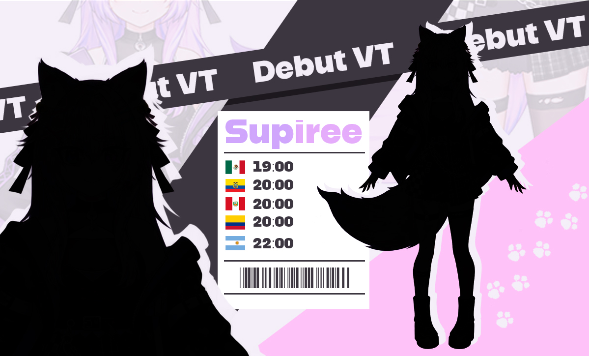 Supireee's tweet photo. ･ﾟ･✧ Debut - 06 / 10 / 26 -  ✧ ･ﾟ･  
Amigos no se pierda el debut de mi modelo 2D por mi canal de twitch, le puse mucho cariño con lo que me alcanzo 🤠

🌟🖤https://t.co/yxF1EVEtSv🖤🌟 https://t.co/dB6QuCDova