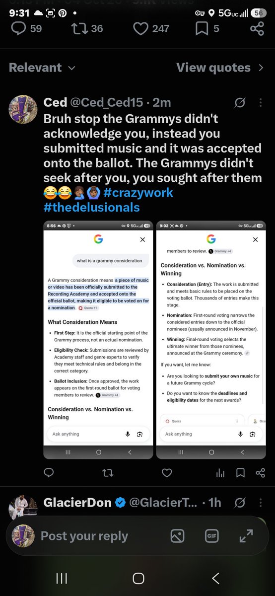 Ced_Ced15's tweet photo. @RealRemyMa the delusionals are back at it. He trying to be in competition so bad with you this shit embarrassing as a man 🤦🏾‍♂️🙆🏾‍♂️ https://t.co/C83ORZH2OG