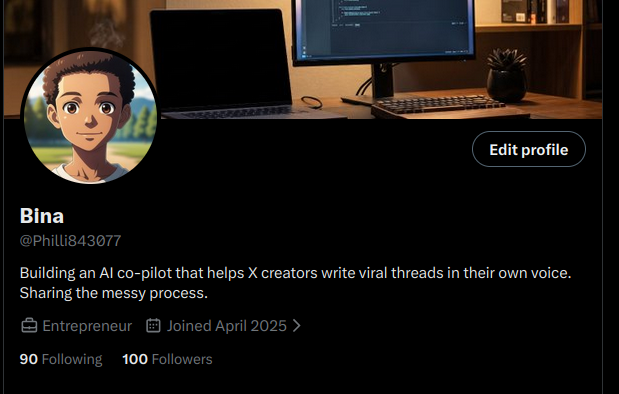 Philli843077's tweet photo. 100 followers today morning, i hope it is a good day. https://t.co/x33Hvn5vwU