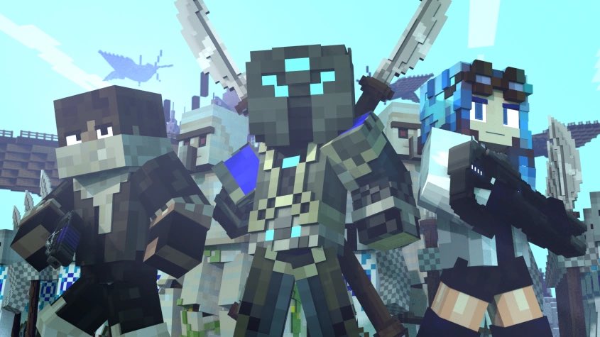 CommentForYou's tweet photo. #Minecraft #Rainimator #Fractober 
How do you think the Frostbournes would fare against these video game-infected outbreaks? https://t.co/Nx22N0PLfM