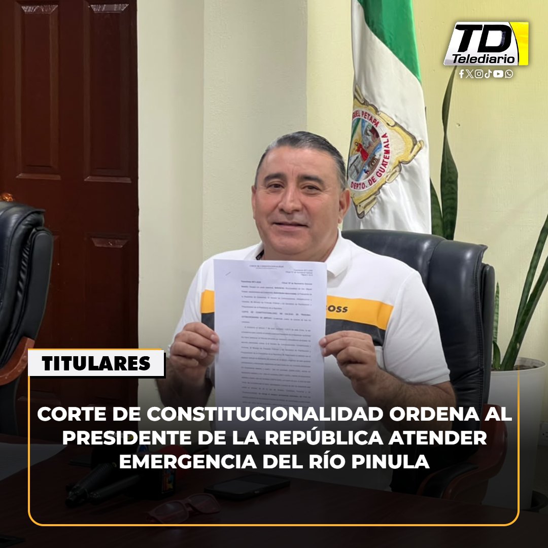 TelediarioGT's tweet photo. 🚨 #CorteDeConstitucionalidad #ordena al #PresidenteDeLaRepública #atender #emergencia del #RíoPinula ➡️ https://t.co/oAtJKAycbi https://t.co/YDjYmW30bh
