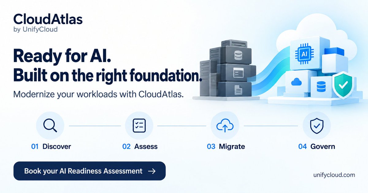cloudatlasinc's tweet photo. Most companies want #AI. Far fewer have #workloads that are ready for it.
Legacy, #monolithicapplications are hard to change and hard to connect to modern services, including #generativeAI. 
Book your AI #ReadinessAssessment: https://t.co/qaolAeVELZ
#AzureOpenAI #CloudMigration https://t.co/RspIyISfxf