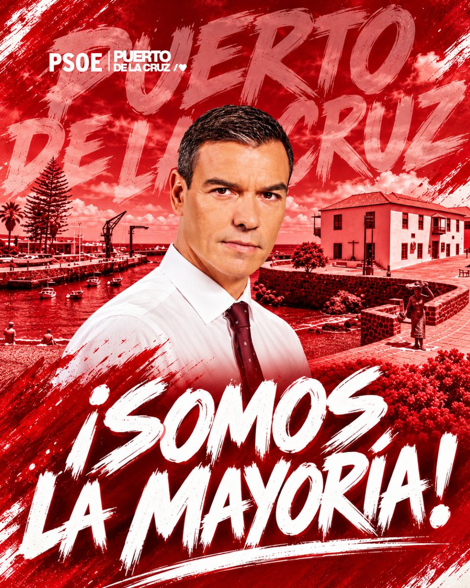 psoeportuense's tweet photo. 🚨 ES LA HORA DE DECIDIR: ¿SEGUIMOS AVANZANDO O RETROCEDEMOS? 🚨

​Las elecciones ya tienen fecha: el 29 de noviembre. Hoy, Pedro Sánchez ha marcado el rumbo con absoluta claridad: nos jugamos el modelo de sociedad que queremos y no hay espacio para la indiferencia.

​Nosotros lo tenemos claro. ¿Y tú?
​Frente a quienes pretenden recortar derechos y frenar las conquistas sociales, debemos recordar una realidad innegable: quienes necesitamos que la izquierda y las fuerzas progresistas sigan liderando el futuro SOMOS LA MAYORÍA.

​Es el momento de dar un paso al frente, de movilizarnos y de demostrar que el progreso no se negocia. ¡A por todas! 🌹✊

​#SomosLaMayoría #29N #Elecciones #Progreso #PuertoDeLaCruz #SiempreLeales

​X: @psoeportuense
Instagram: @psoe_puertodelacruz
Facebook: @psoepuertodelacruz