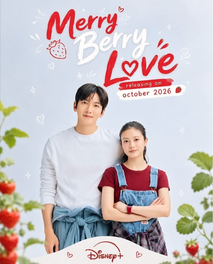 TheMovieNest80's tweet photo. After #TheScandal, Ji Chang-wook is already back with another romance… but this time he’s starring opposite Japanese actress Mio Imada. 👀🇯🇵

Merry Berry Love follows Ji Chang-wook as a Korean spatial designer who loses everything overnight and ends up on a Japanese island, where he meets Mio Imada’s passionate strawberry farmer. 🍓❤️

From the intense chemistry and controversy of The Scandal to a sweet Korean-Japanese romance…

Ji Chang-wook really said I’m not done with 2026 yet. 

Merry Berry Love premieres October 7.