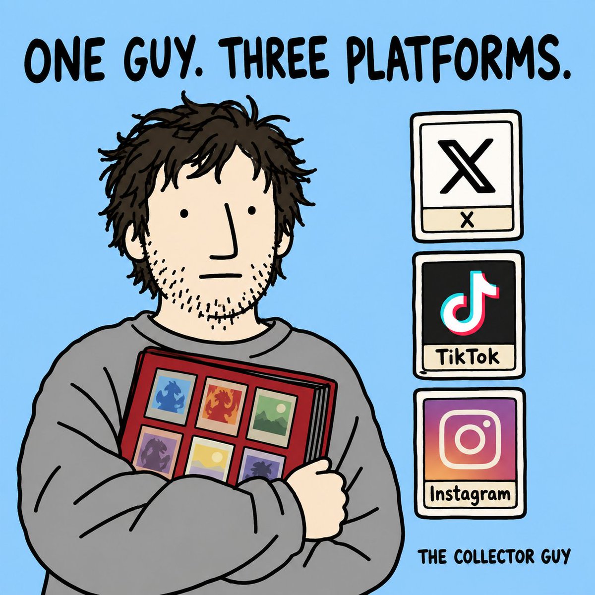 TCGonAgency's tweet photo. One guy. Three platforms.

Follow the collection 👇

X: @TCGonAgency
Instagram: https://t.co/wKcFJEIHWH
TikTok: https://t.co/wASwUI06Oj

One more card. $TCG https://t.co/EH7fTEkVd5