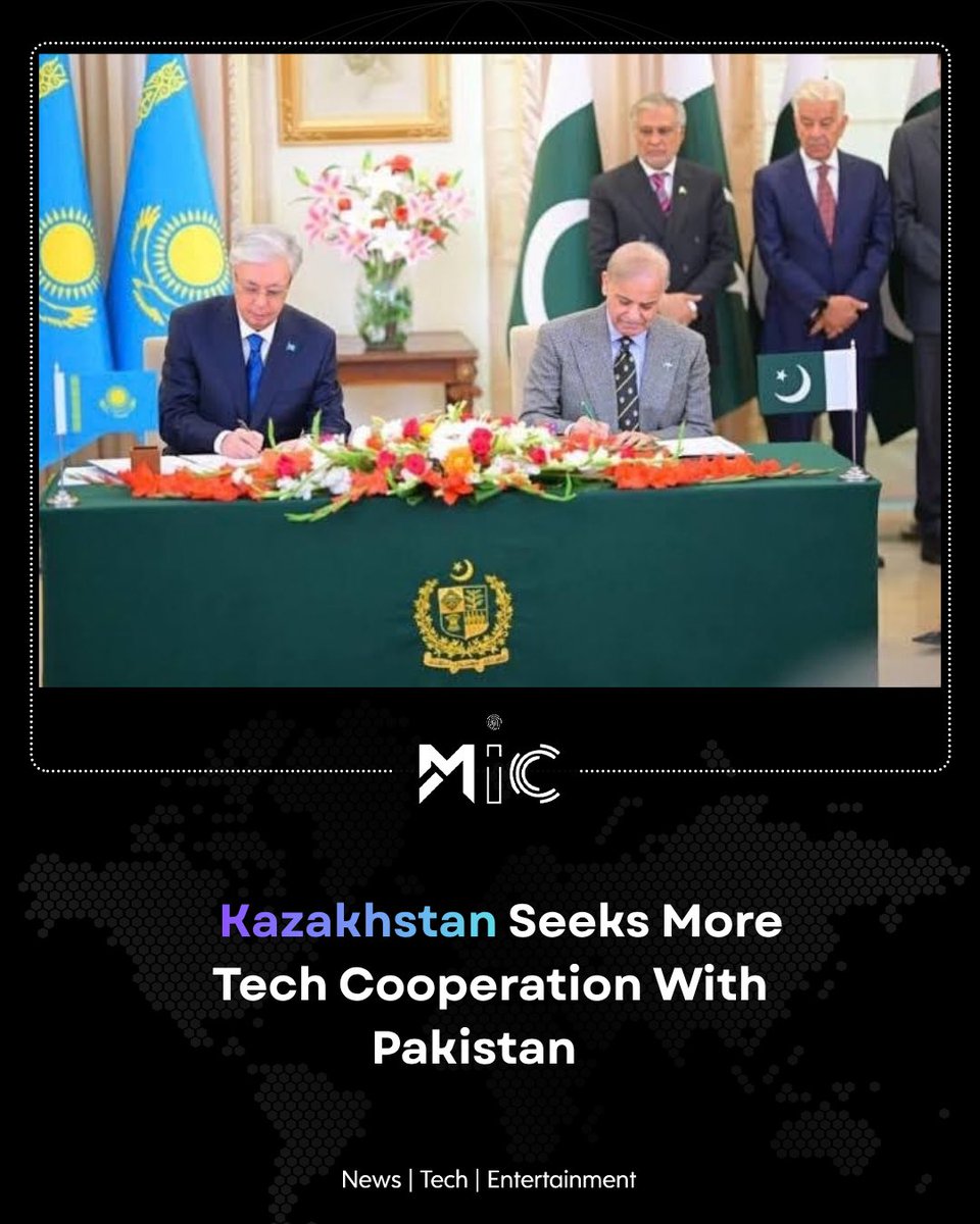 mictechofficiaI's tweet photo. Kazakhstan wants to expand technology cooperation with Pakistan, with talks covering areas such as AI, digital technology and fintech. The move could create more opportunities for tech companies and experts in both countries.
#Pakistan #Kazakhstan #Technology #mictech #micnews https://t.co/ujz7ZQckNX