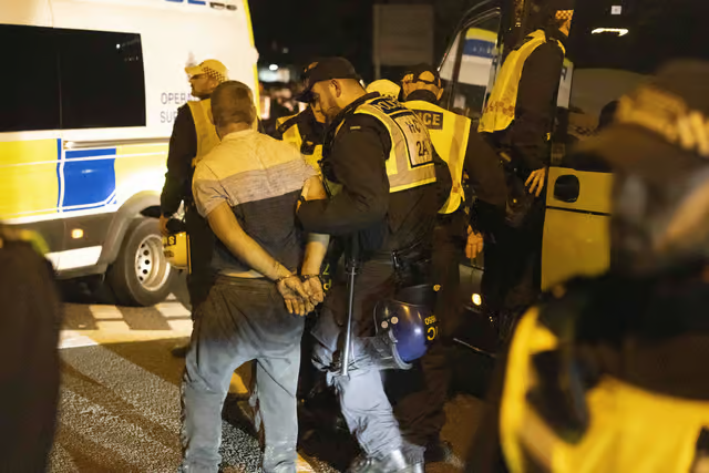 SamCKx's tweet photo. I'm going to report this factually because none of this is good. 

Last night around 300 anti-migrant protestors rioted in Gosport. There was significant violence and abuse against police officers, they also threw screws and nails in the road, along with creating barricades preventing police from ultimately leaving the scene. 

There were 16 arrests. 

Amongst all this, another 149 undocumented migrants arrived in the UK, were processed and taken to the migrant centre in Margate. 

The security operation, which was only necessary because of the protestors, cost the UK taxpayer over £200,000. 

None of this above is acceptable or exusable. Using violence and intimidation is not an acceptable form of protest. And we absolutely need to find long-term solutions to prevent undocumented migrants being able to leave France and arrive on small boats, as since Brexit we have no legal method of returning them to their point of origin.