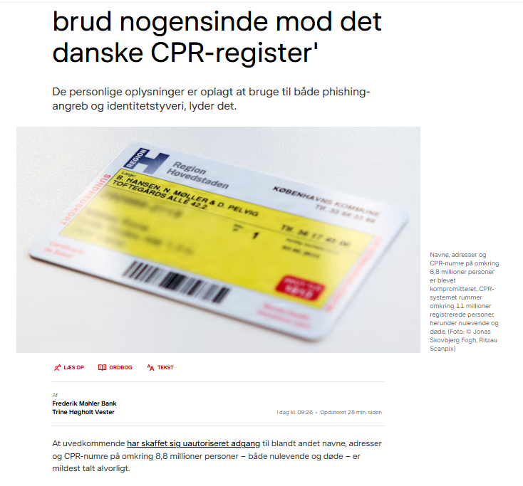DUlydighed's tweet photo. 8,8 millioner cpr numre (dvs. DIG og NABOEN) fordi et firma har haft "lovlig" adgang til at søge den mængde oplysninger uden signal lampen er gået henover 10 dage i 2025 december det er det største cpr-læk i dansk historie #dkpol #dkmedier #DENMARK GOT #HACKED A PROPER FAKUP! https://t.co/29XMFfYADY