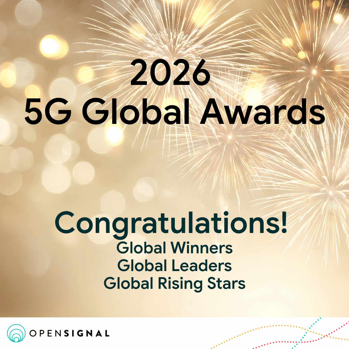 opensignal's tweet photo. Congratulations to the 2026 Winners, Leaders, and Rising Stars announced last week! Your Award wins span 7 core measures of subscriber 5G experience. Well done!

Read global rankings: https://t.co/ZOPBWGRbuD

#5G #mobilenetworkexperience #telecomtrends #5gglobalnetworkawards https://t.co/f9HGqHF5Ge