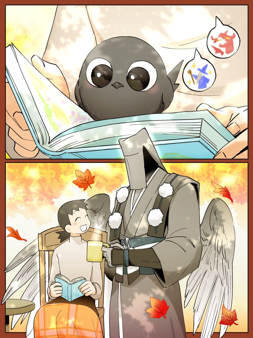 uhouho6514's tweet photo. 読書の秋真っ盛り！！🍁📚

子供の頃に何度も繰り返して読んだ「ぞくぞく村のミイラのラムさん」と、今でも大好きなスティーブン・キングの「幸運の25セント硬貨」この2冊が私の大切な本です。
みなさんの好きな本や思い出の本も、ぜひリプや引用で教えてください！✨
#創作 #人外 #カラスの子 https://t.co/G1m5OWzU4p