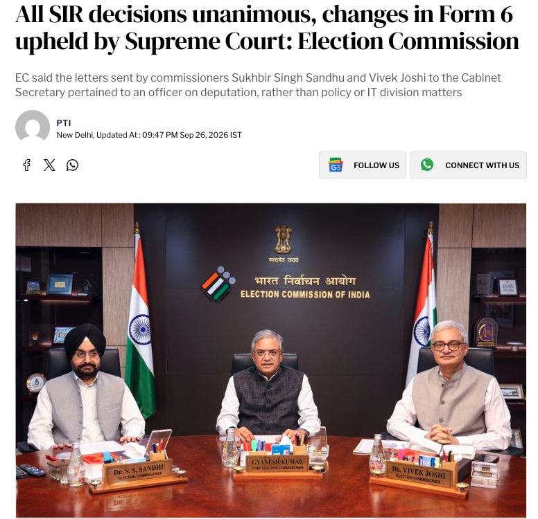 DrSufiyanSk's tweet photo. Gaddar, Vote Chor Aur Jhuta Gyanesh Kumar.
#CJI #CEC #ResignGyaneshKumar #GyaneshKumarMustGo #SIR #VoteChor #SaveDemocracy #SupremeCourtofIndia #Constitution https://t.co/MSPVX1bdrd