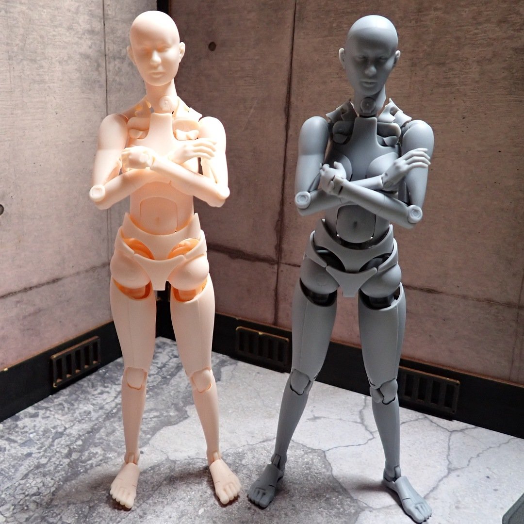 neocider's tweet photo. 西村式デッサン人形　オリーブさん
無事にフレッシュが届きました
ふたりになったのでいろいろ百合な展開も・・・
あるわけなかった https://t.co/0XenSmtA45