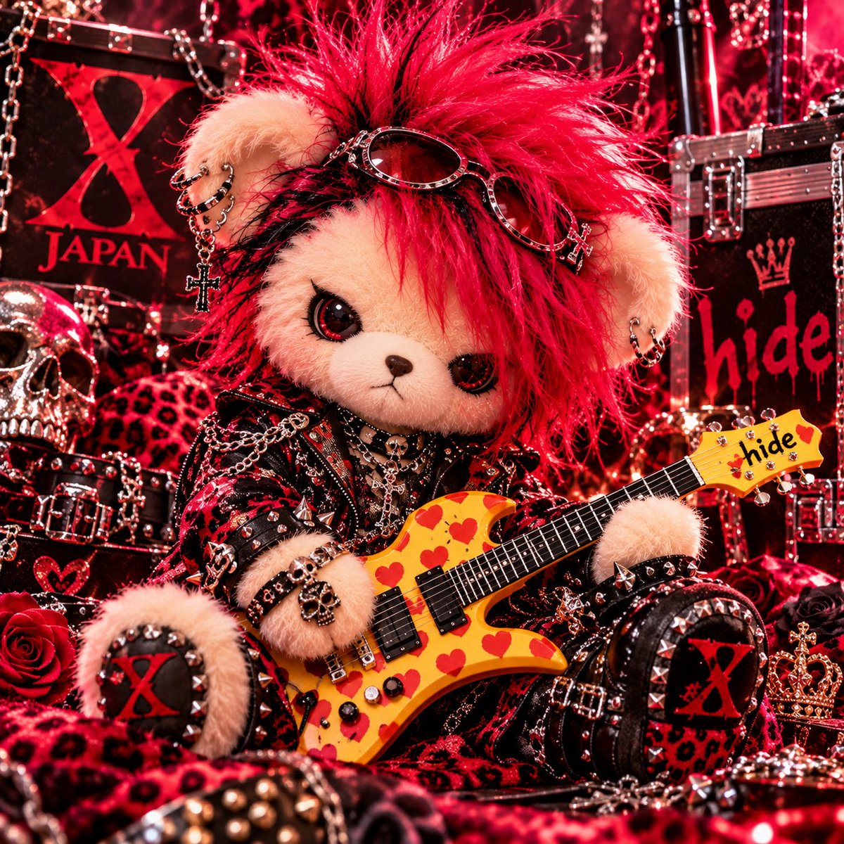 hide722yu's tweet photo. hideをイメージした、くま🧸ちゃん(*´罒`*)

 #hide
 #くま
 #画像どうぞ https://t.co/hkDqKW4UNM