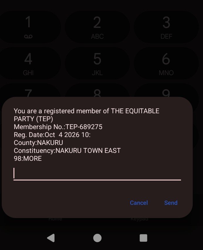 LydiaWa70154542's tweet photo. Niko chama na ni chama Cha wakenya under H.E Edwin Watenya Sifuna... to join us dial *509# alafu 100 ndio code...changamkeni hii shuguli ya kupeleka H.E state house inahitaji mbogi #sisindiosifuna #chamaniyasifuna #sifunathe6th https://t.co/CjduDiBbFB