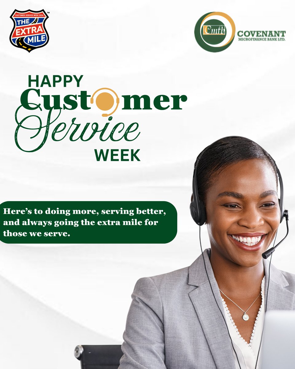 covenantmfb_'s tweet photo. For us, service doesn't stop at "how may I help you?" It goes the extra mile. 

This Customer Service Week, we're celebrating our team and saying thank you to YOU, our customers, for trusting us.

#covenantmfb #customerserviceweek https://t.co/wstGXHWDXm