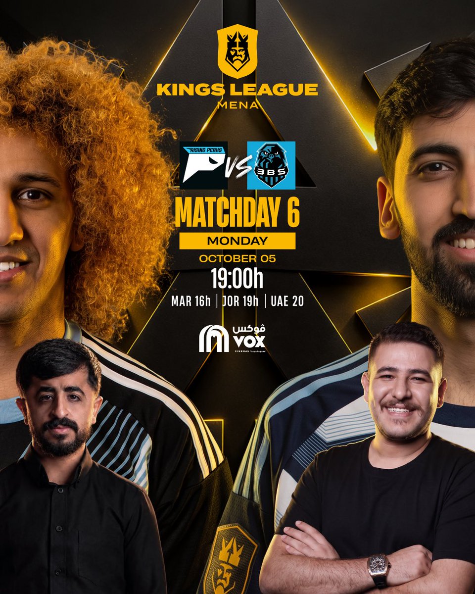 KingsLeagueMENA's tweet photo. اول مواجهات اليوم 🥶🔥

فريق 3BS vs PEAKS الساعة 7:00 مساءً 🕔🇸🇦

توقعاتكم لنتيجة المباراة 🤔 https://t.co/5BRNToUkei