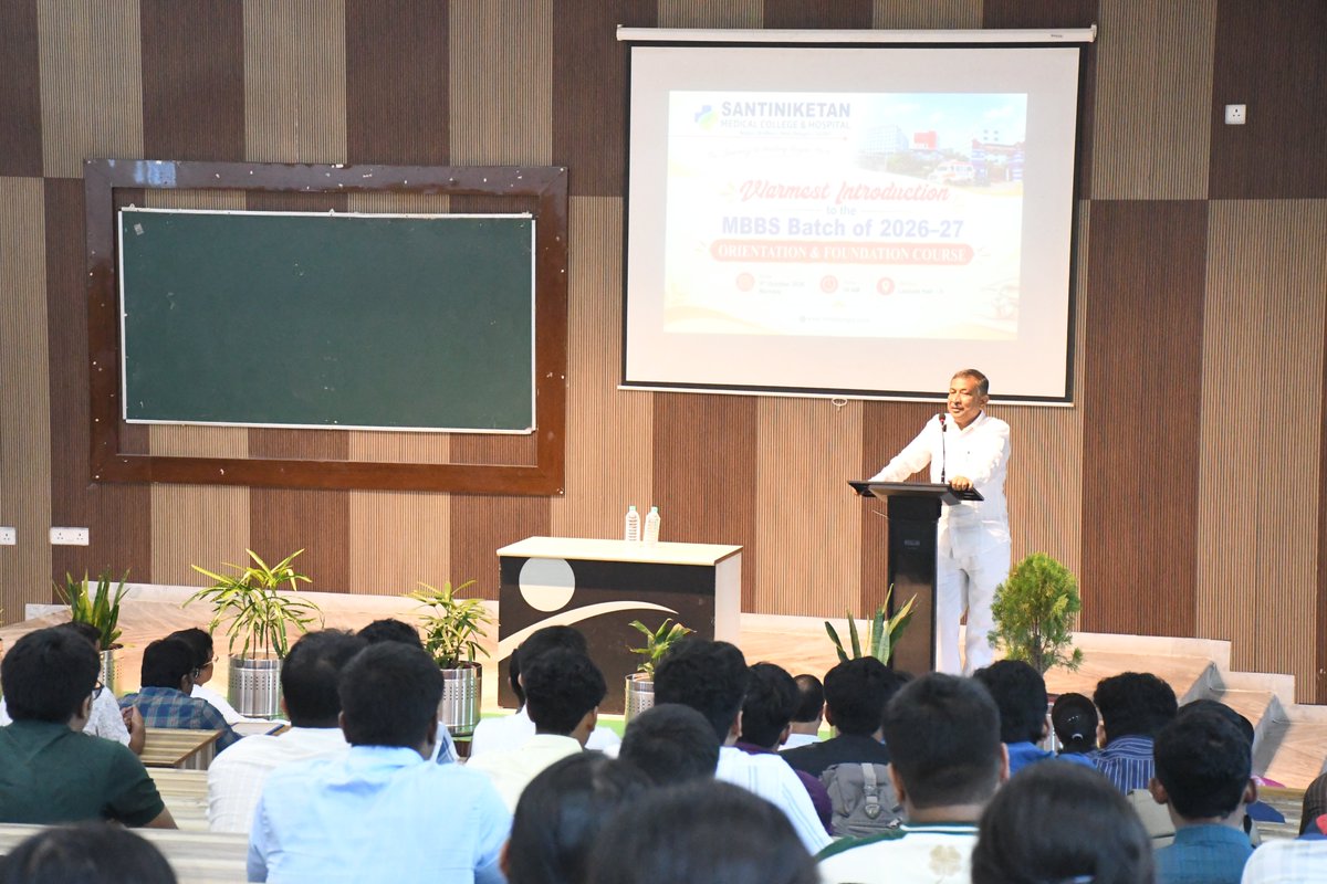 MalayPit1974's tweet photo. Welcomed the MBBS Batch 2026–27 at Santiniketan Medical College & Hospital. Wishing our future doctors a journey of knowledge, compassion and service. Dream big, stay humble and serve humanity.
#MBBS202627 #SantiniketanMedicalCollege #FutureDoctors https://t.co/RIQbic4yvM
