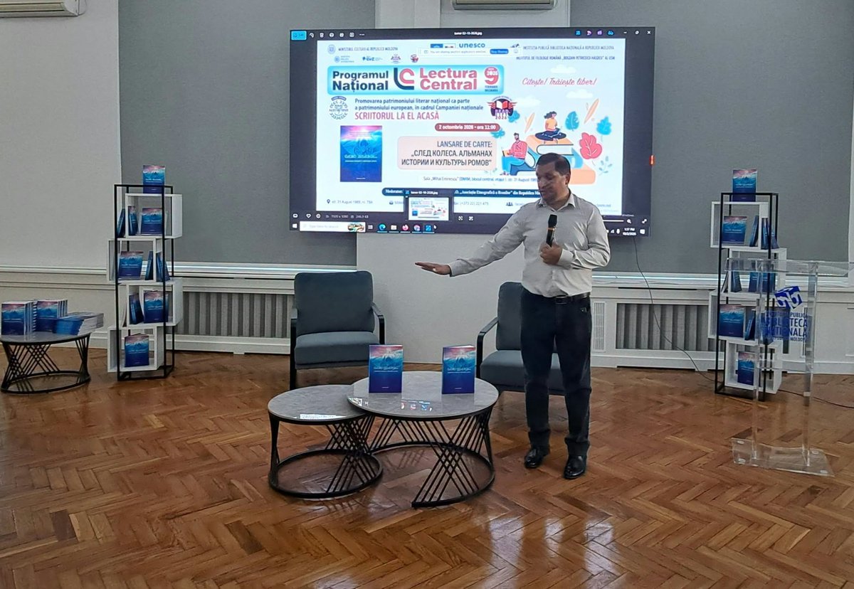 BiblioNationala's tweet photo. 🇲🇩#LecturaCentral #EvenimenteBNRM #NocturnaBibliotecilor2026
Lansarea de carte „След Колеса. Альманах истории и культуры ромов” în cadrul Ședinței Clubului Literar „Homo Aestheticus” #BNRM
🔗https://t.co/rVcXPyQwyc https://t.co/RI6cIkT2w9