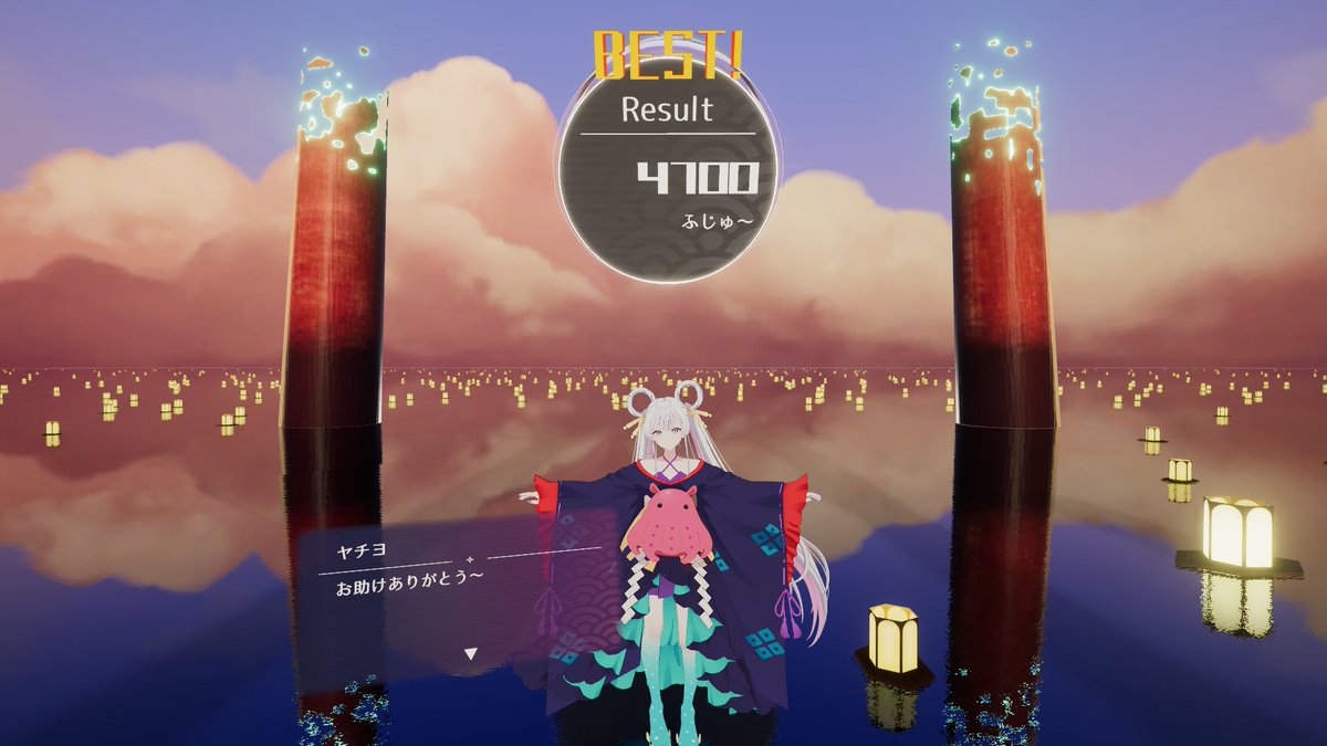 4350_yonkun's tweet photo. #ツクヨミ感謝祭 
#超かぐや姫 
#VRChat
今日も超かぐや姫のVRチャットのチュートリアルエリアのミニゲームに挑戦したよ！！8,8000ふじゅー達成！！ https://t.co/aUcqmx0k2z