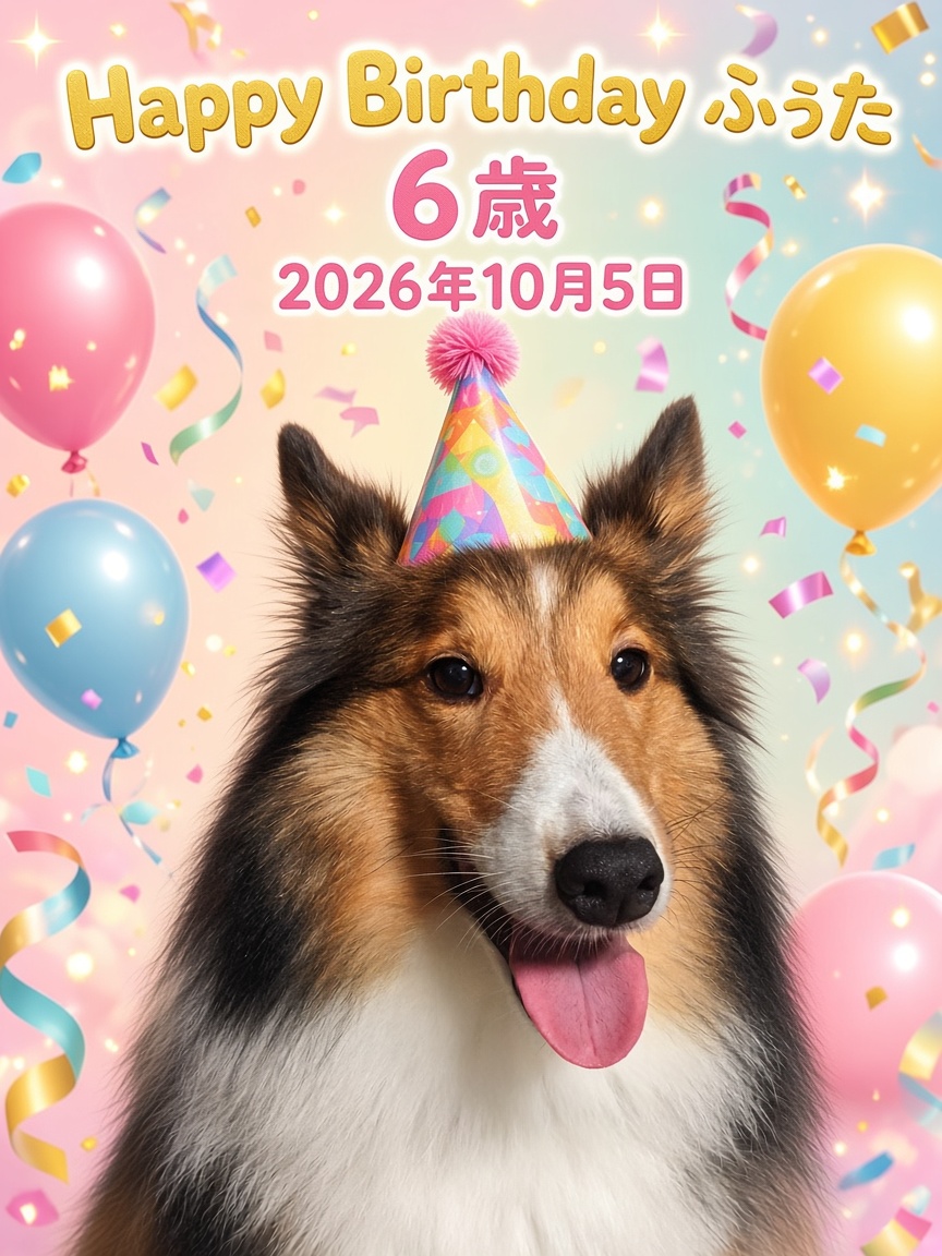 flores0419's tweet photo. 6歳の誕生日！
長生きしてね😍
#シェルティ https://t.co/UFd99ueF0k