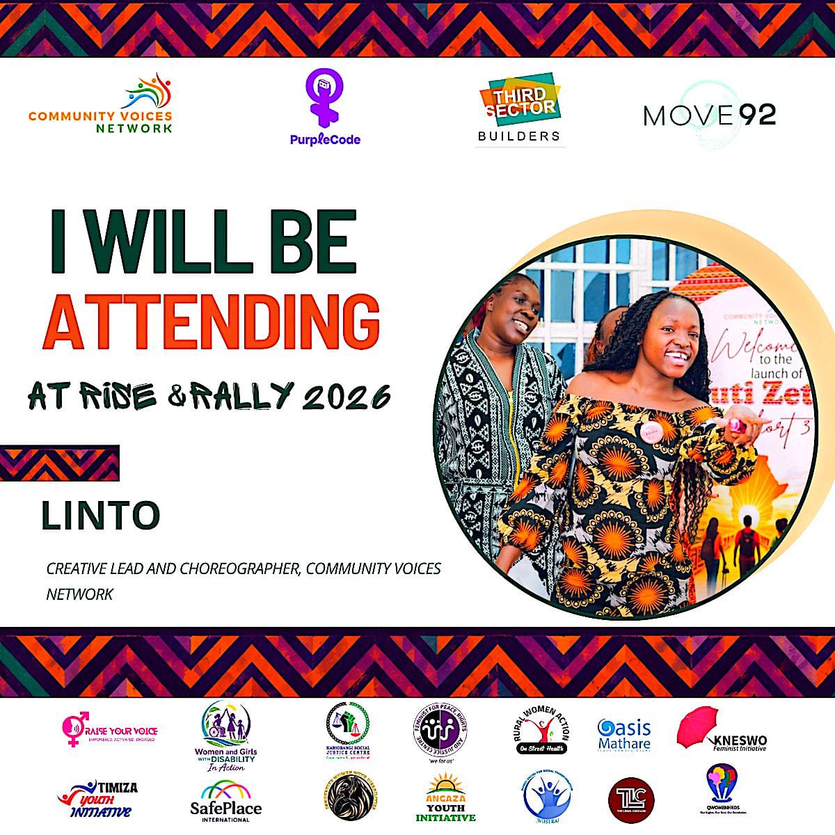 RaiseYourV_oice's tweet photo. Grassroots organisations aren't just implementers. They're knowledge holders, innovators and leaders. 🗣️
Rise & Rally 2026 brings community groups, young leaders, funders and policymakers together around grassroots-led SRHR.
#RaiseYourVoice
#RiseandRally2026 #WhenTheySeeUs https://t.co/EIHQsPMAh3
