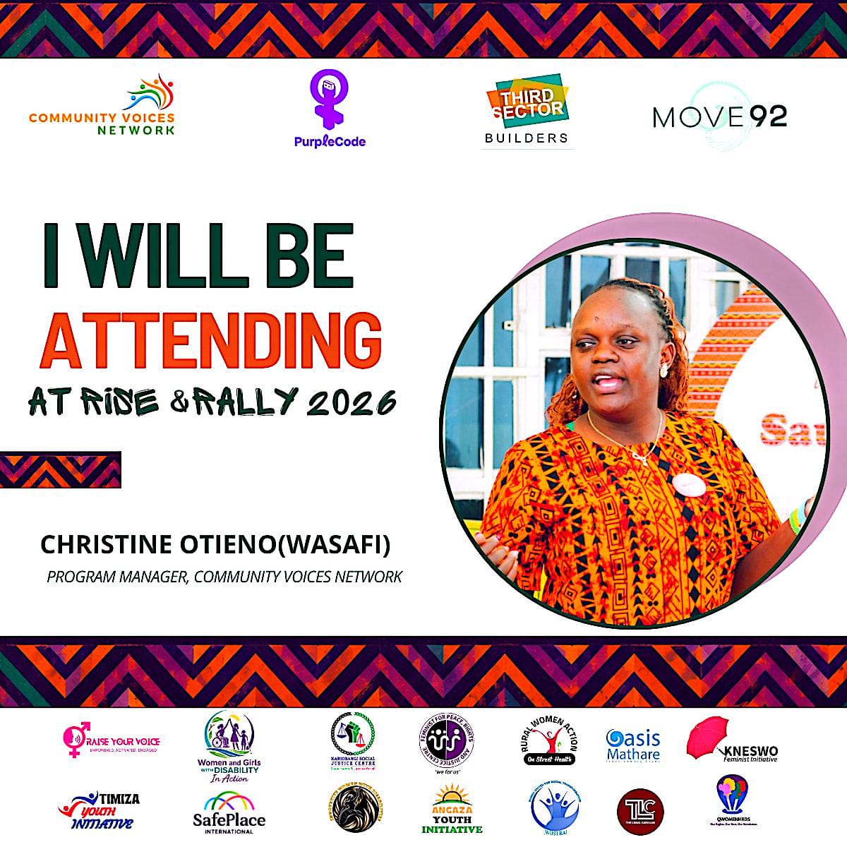 RaiseYourV_oice's tweet photo. Grassroots organisations aren't just implementers. They're knowledge holders, innovators and leaders. 🗣️
Rise & Rally 2026 brings community groups, young leaders, funders and policymakers together around grassroots-led SRHR.
#RaiseYourVoice
#RiseandRally2026 #WhenTheySeeUs https://t.co/EIHQsPMAh3