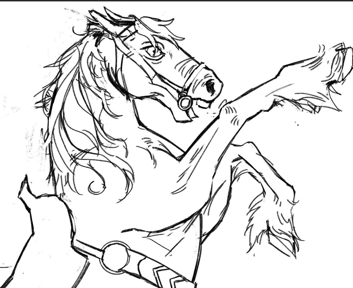 adlerlinton's tweet photo. might be the coolest horse ive drawn wait https://t.co/4mGbq23B7t