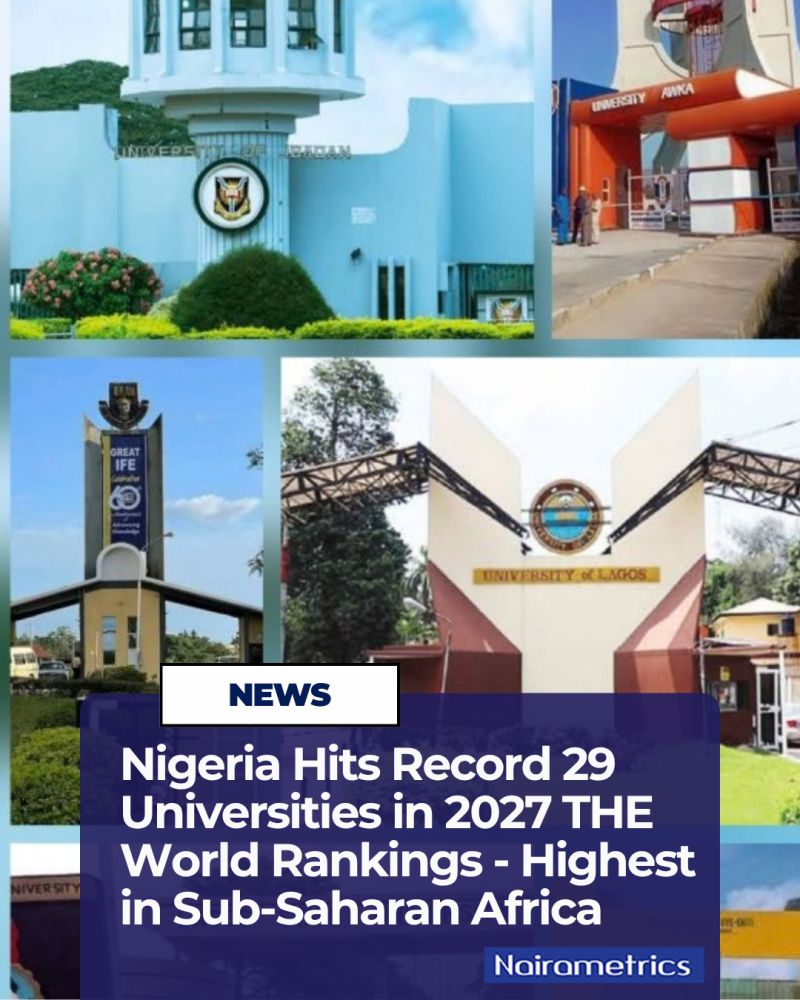 the_ACEProject's tweet photo. #Nigeria’s 29 universities in the 2027 Times Higher Education World University Rankings highlight the value of sustained investment in higher education.
🇳🇬 #ACEImpact and other investments are helping strengthen research and capacity across Africa
🔗https://t.co/CgynXJD0wf https://t.co/ZMSdPe5yzH