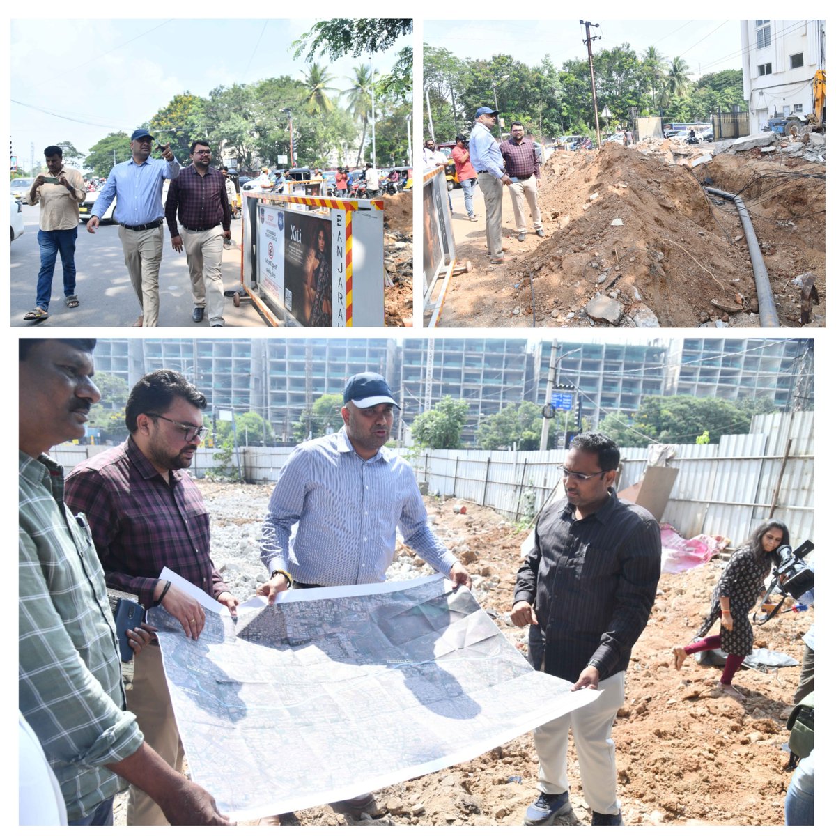 GHMCOnline's tweet photo. 🚧 Major Infrastructure Boost for Western Hyderabad | GHMC

GHMC Commissioner Sri R.V Karnan, along with Chief Engineer, GHMC, and Zonal Commissioner (Khairathabad) Sri B. Santosh, inspected the proposed 4.3-km elevated corridor aimed at permanently easing congestion across Western Hyderabad.

The ₹1,090-crore, 6-lane bidirectional steel flyover will provide signal-free movement from Jubilee Hills Check Post to NFCL Junction, covering 5 major traffic junctions.

🔹 Why the project was revised
• Earlier proposals for isolated underpasses were reassessed following the successful implementation of the one-way traffic system around KBR Park.
• Pending court litigation over tree-felling permissions had delayed earlier construction plans.
• The heavily congested stretch between NFCL Junction and KBR Park entrance requires a continuous solution rather than fragmented grade separators.
• GHMC has therefore finalized a unified elevated corridor from Jubilee Hills Check Post to NFCL Junction.

🔹 Project Scope – EPC Mode
The project will be executed in 2 packages using advanced steel-structure technology for faster construction:

Package 1: Jubilee Hills Check Post Junction → Mugdha Junction
💰 Sanctioned Cost: ₹580 Cr

Package 2: Mugdha Junction → Muffakham Jah College
➕ Dedicated connecting ramp to Banjara Hills Road No. 1
💰 Sanctioned Cost: ₹510 Cr
💰 Total Project Cost: ₹1,090 Cr

🔹 Key Benefits
✅ 4.3-km, 6-lane bidirectional elevated corridor
✅ Signal-free movement across 5 major junctions
✅ High-capacity infrastructure for heavy traffic volumes
✅ Zero footprint in the eco-sensitive KBR Park zone, minimizing impact on existing green cover
✅ Modular steel construction for faster execution and reduced disruption to commuters
✅ Significant reduction in travel time and traffic queues
✅ Lower fuel consumption for daily commuters

🔹 Major Cost Savings
The unified alignment avoids extensive ground-level modifications and substantially reduces land acquisition requirements.

🏗️ Land Acquisition Savings: ₹800 Cr
🏗️ Construction Cost Savings: ₹400 Cr
💰 Total estimated savings to the public exchequer: ₹1,200 Cr

A major step towards decongesting Western Hyderabad, improving connectivity and delivering faster, signal-free travel while optimizing public expenditure.

#Hyderabad #GHMC #Infrastructure #ElevatedCorridor #TrafficRelief #KBRPark #JubileeHills #BanjaraHills

@TelanganaCMO @IPRTelangana @jayesh_ranjan
@TelanganaCS @ZC_Charminar @CommissionrGHMC
@ZC_Khairatabad @ZC_Secunderabad @ZcGolconda
@ZC_Charminar @ZC_RAJNGR @ZC_Shamshabad