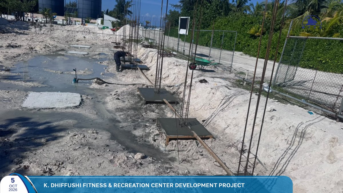 MTCCPlc's tweet photo. Project Update: Development of Fitness and Recreation Center at K. Dhiffushi

Foundation footing installation works are currently ongoing at the project site.

Follow more updates at: https://t.co/RjAFCf3rnI

#MTCCProjects #TeamMTCC #RayyithungeKunfuni #GaumuBinaakurumugaaMTCC https://t.co/epkbC3HITH