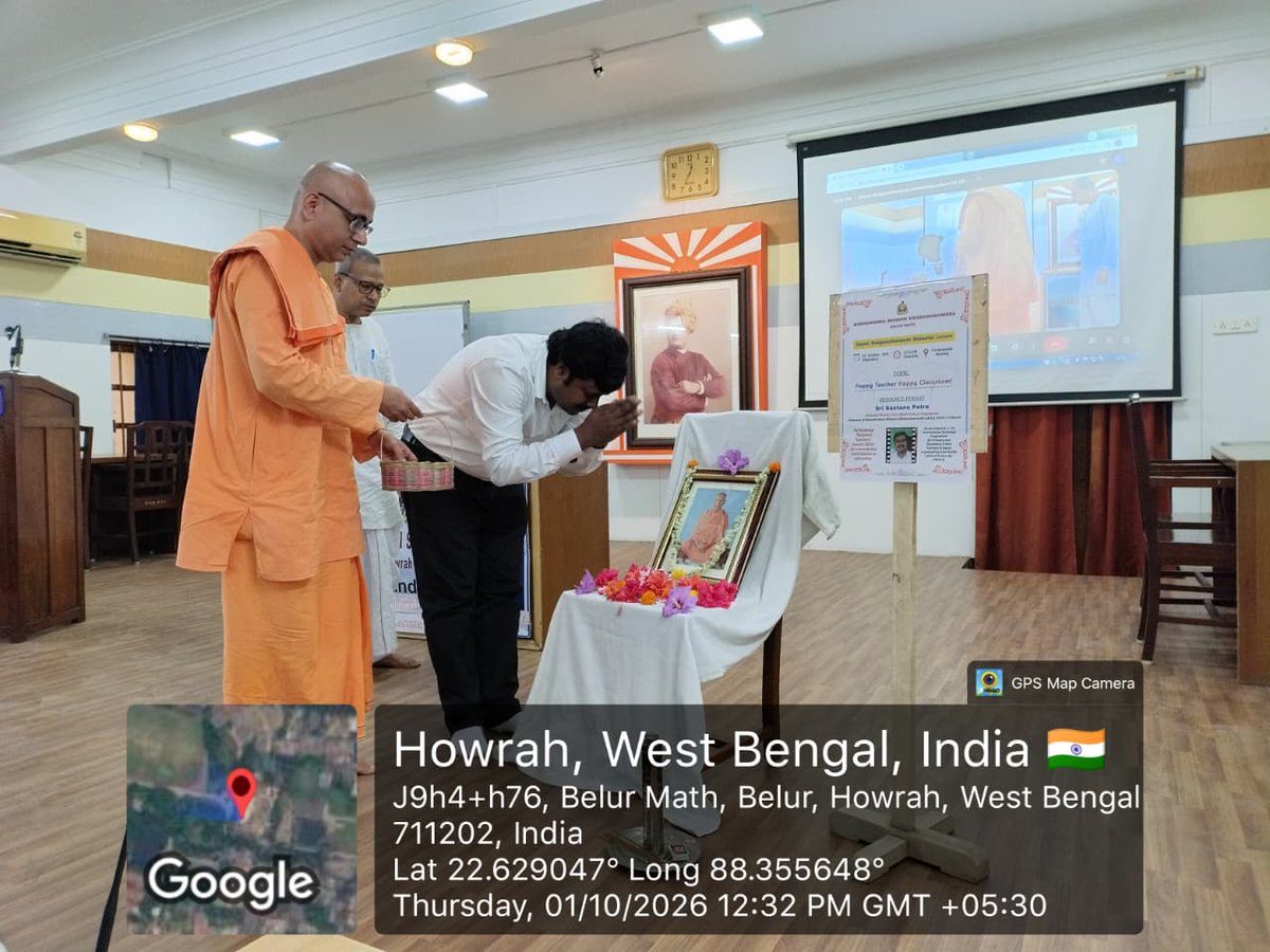 sikshanamandira's tweet photo. Sikshanamandira organised the Swami Ranganathananda Memorial Lecture on “Happy Teacher, Happy Classroom” on 01.10.2026.
For more photos:
https://t.co/yWQ2Wu2phO
#ramakrishnamission #vivekananda #sikshanamandira #SwamiRanganathananda #MemorialLecture https://t.co/IAGOzrj2TF