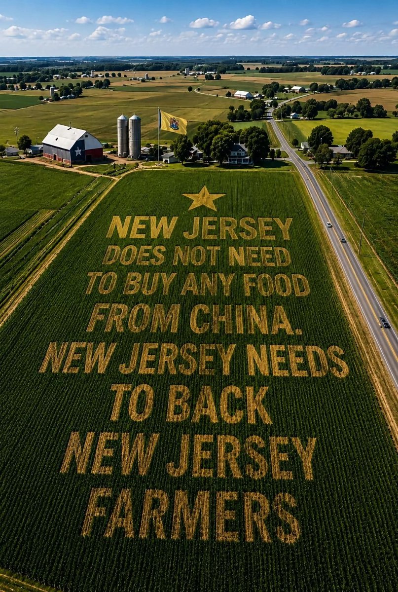 wakeupnj's tweet photo. New Jersey doesn't need to by its food from China, let's bring back farmers and self sustain ourselves https://t.co/wZ7if5Ibs4