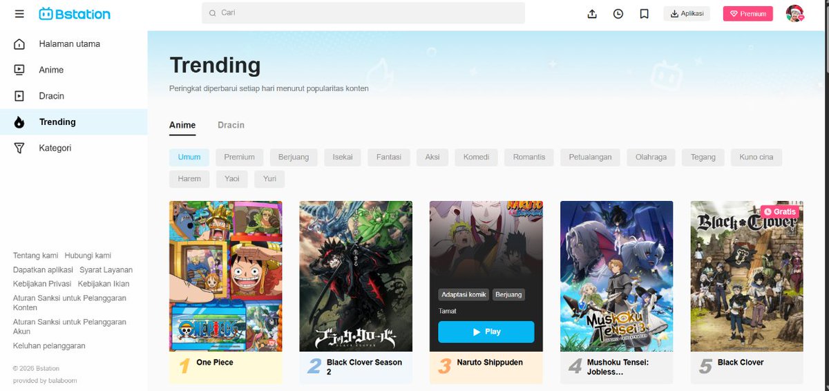 bq_fitri29140's tweet photo. I’m so happy to see this🥹. On Bstation, both Black Clover seasons are in the Top 5 trending anime, with Season 2 at #2 and Season 1 at #5. Season 2 has already gotten 12.5K likes, 791.1K views, and 2.1K comments, and this is only the first day T T.
#BlackClover #BCS2 https://t.co/eBHX4nZihs