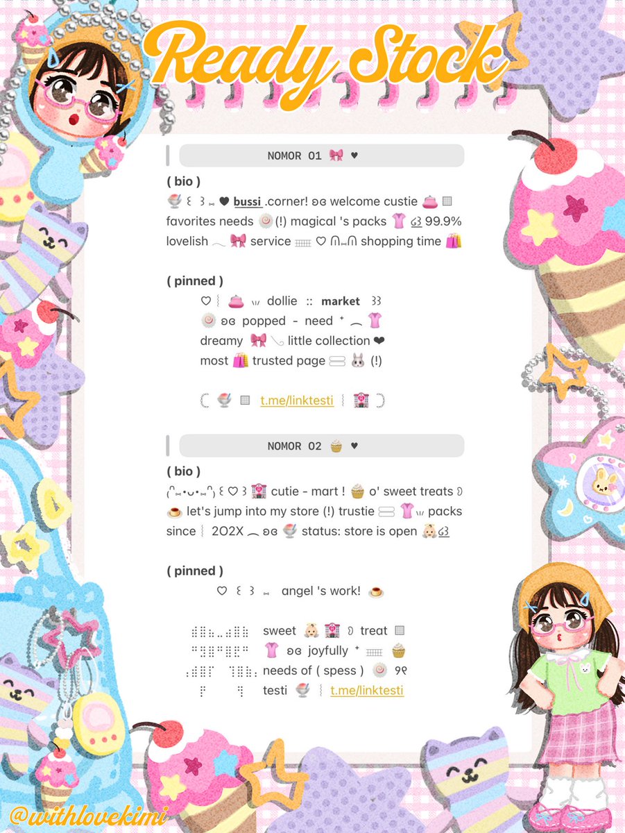 withlovekimi's tweet photo. ⠀
⠀⠀♥︎  ︴꒰⠀help retweet? arigatOu!⠀꒱
⠀⠀╭──⠀#zonauang  ୨୧

⠀⠀Moshi⠀__⠀mOsh?!⠀ready stock⠀🍏
⠀⠀🌀 🌈  wording  pinned  dan  bio  🍊
⠀⠀siap⠀dibeli! 🍟 𓈈⠀sekarang!  :¨ ·.· ¨:
⠀⠀ⓘ  ☆   harga:⠀IDR  9.000⠀coins⠀🚒

⠀⠀꒰⠀꒱⠀⑅⠀mari jajan !  ☀️
⠀ https://t.co/yGrXaSGm0g