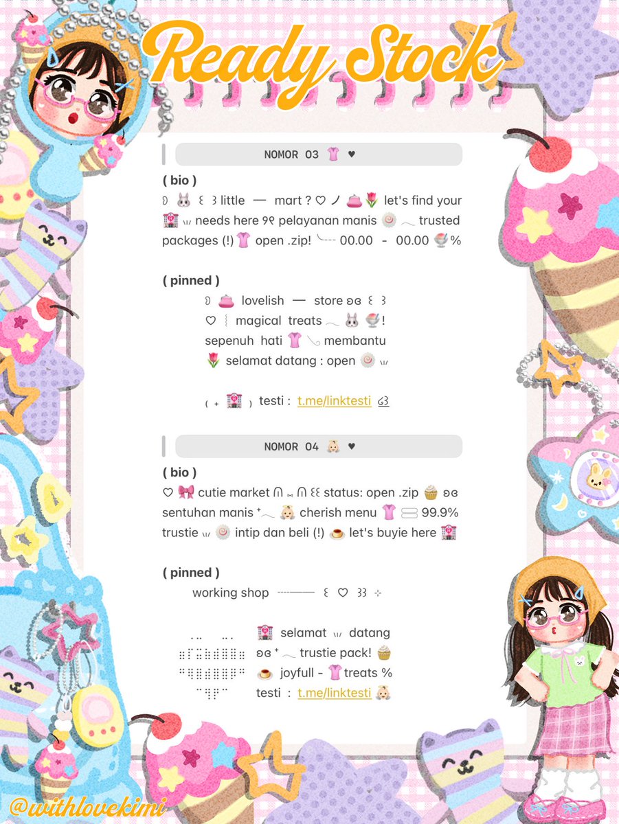 withlovekimi's tweet photo. ⠀
⠀⠀♥︎  ︴꒰⠀help retweet? arigatOu!⠀꒱
⠀⠀╭──⠀#zonauang  ୨୧

⠀⠀Moshi⠀__⠀mOsh?!⠀ready stock⠀🍏
⠀⠀🌀 🌈  wording  pinned  dan  bio  🍊
⠀⠀siap⠀dibeli! 🍟 𓈈⠀sekarang!  :¨ ·.· ¨:
⠀⠀ⓘ  ☆   harga:⠀IDR  9.000⠀coins⠀🚒

⠀⠀꒰⠀꒱⠀⑅⠀mari jajan !  ☀️
⠀ https://t.co/yGrXaSGm0g