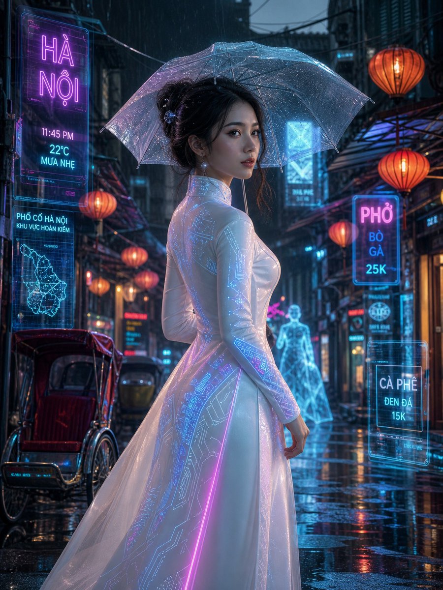 MatiPerezHeim's tweet photo. Khám phá vẻ đẹp Việt Nam qua lăng kính AI: áo dài giữa Hà Nội cyberpunk hay Sơn Đoòng huyền ảo như cổ tích. Mỗi tác phẩm kết nối quá khứ, hiện tại và tương lai. Bạn thích phong cách nào? https://t.co/Ae9ztRrqo0
