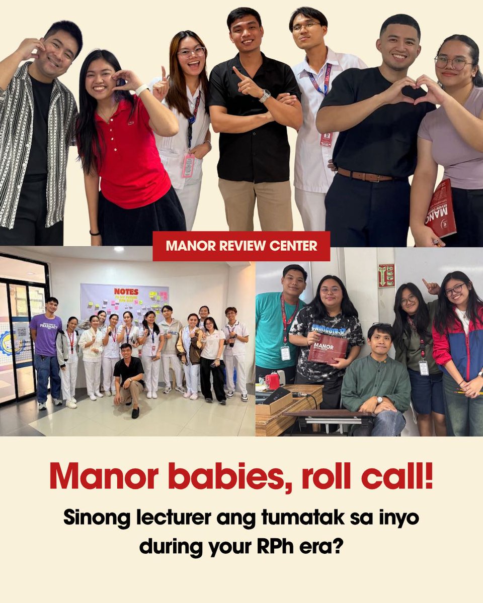 MANOR_Review's tweet photo. Yung lecturer na until today ay naririnig mo pa rin ang boses habang nagre-view. 😂

This World Teachers' Day, it's time to give them their flowers! 🌹

Comment your favorite Manor lecturer below and tell us: Bakit sila unforgettable for you? https://t.co/JeWwx7f0Gd