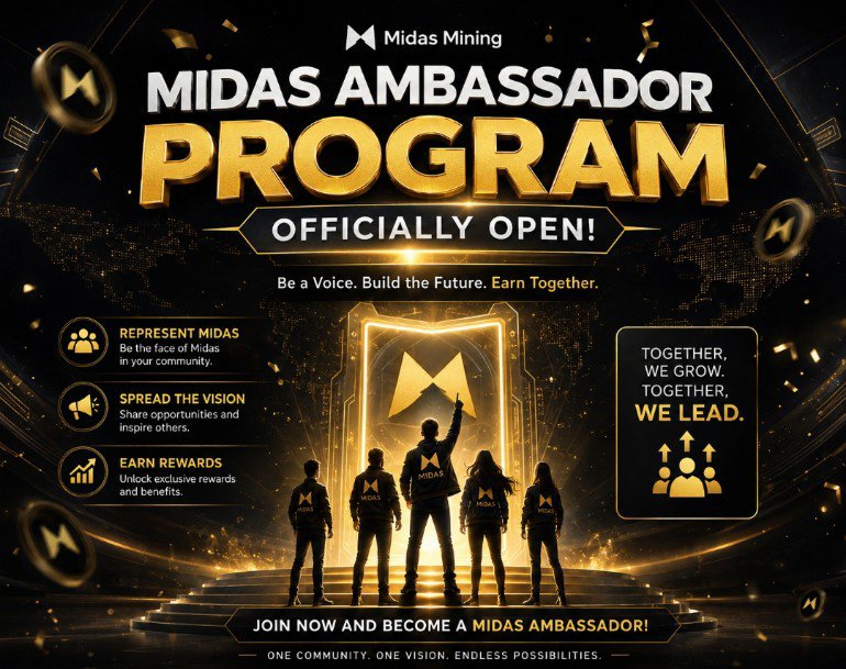 kakiwarna501's tweet photo. 🚀 MIDAS AMBASSADOR PROGRAM — PHASE 1 IS NOW LIVE!💥💫

The Midas Ambassador Program (MAP) — Phase 1 is officially LIVE! 🎉

If you are interested in joining the Midas Ambassador Program (MAP), you can now submit your application:

🌐 https://t.co/b7ouFQgsqH

MAP is designed to strengthen the Midas community while recognizing individuals who demonstrate strong team-building skills, creativity, community contributions, and influencer capabilities.

Applications will be reviewed individually. Profiles that meet the requirements of the Midas Ambassador Program will be integrated after approval.

❓ Frequently Asked Questions

Q1: How can I apply?
A: Visit the application page, complete all required fields, and use the same registered email and password as your Midas account.

Q2: How long does the review process take?
A: Applications will be reviewed and processed within 5 business days.

Q3: Who is the program designed for?
A: MAP is specifically designed for community builders and influencers who can contribute to the growth and development of the Midas community.

We look forward to welcoming the next generation of Midas community builders! 🌍🔥

💥 JOIN AND BE ONE OF THE FIRST!

A little reminder: 💥

Be patient during the mining process, stay active every day, and enjoy the journey at your own pace. 😊

Building a project and an ecosystem takes time. It cannot happen overnight or in just a few days.

Stay patient.
Stay calm.
Keep learning.
Keep moving forward. 🚀🌍

Your journey starts with the first step.

🎟️ Claim Code: 👉 127JJ2 👈

🔗 Invite Link:
https://t.co/seXxG1THhs

Official Midas Channel

https://t.co/COn7Cn8QQ6

#MidasLab #Midas #MID