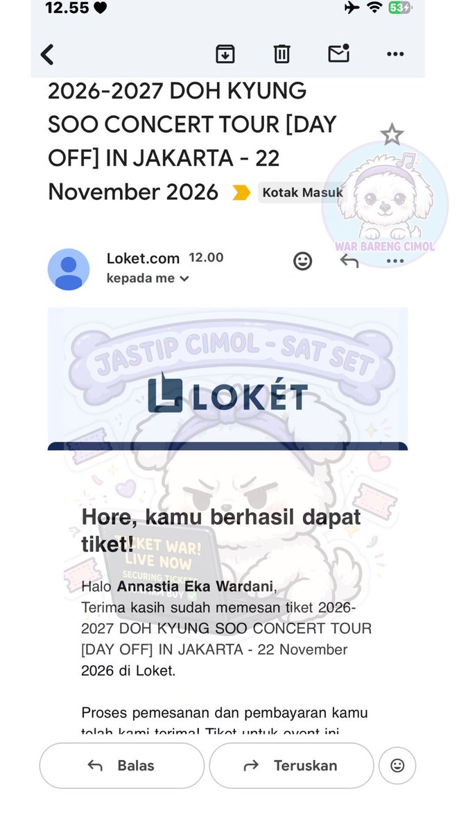Nutellak_'s tweet photo. 🎟️WTS DOH KYUNGSOO DAY OFF JAKARTA DAY 2

🎫CAT 2A- 2 TIX
💸 DM
📌 atas nama pribadi
✅ provide all proof
✅COD
✅Diurus sampai fisik
📍Bekasi Jkt Venue https://t.co/WTcIRhD6qN